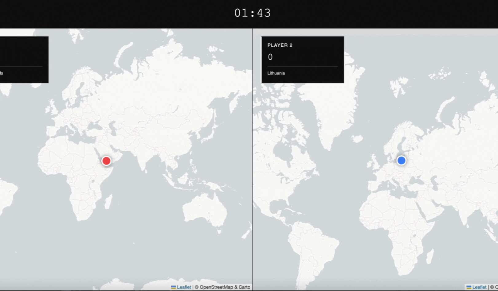 Duel Mode Preview - Interactive preview of two-player competitive geography game